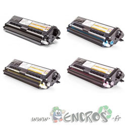 BROTHER TN-910 - Pack Toner Compatible BROTHER TN-910 Noir Et Couleurs