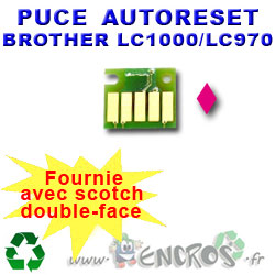 Puce Auto-Reset BROTHER LC1000/970 magenta