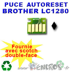 Puce Auto-Reset Noire BROTHER LC1280