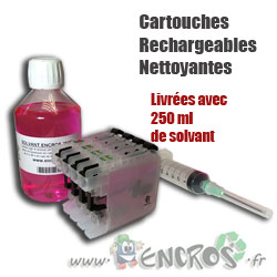 Rechargeables BROTHER LC123 nettoyantes Au Solvant Encros