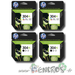 Pack HP 304XL - Pack de Cartouches d'encre HP 304XL Couleur et Noire X2