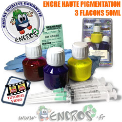 kit Encre Couleur Pigmentée Recharge EPSON T0422/T0423/T0424