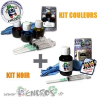 Pack kits Encre Couleur + noir HP 62