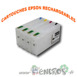 Pack de 4 Cartouches Rechargeables Vides EPSON T7011-T7014