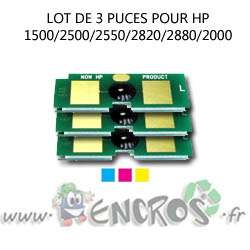 HP Lot de 3 Puces COULEURS Toner Color LaserJet 1500 et plus