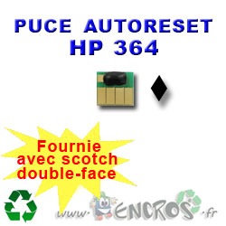 Puce Auto-Reset Noire HP 364