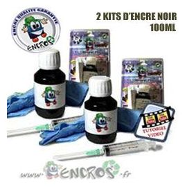 Pack X2 kits Encre Noir HP300