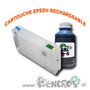 Cartouche Rechargeable Vide EPSON T7012 Cyan + Flacon d'Encre - visuel 2