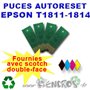 Lot de 4 Puces Auto-Reset EPSON COULEURS+NOIR T1811 a T1814 - visuel 2