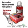 Rechargeables CANON CLI521/PGI520 nettoyantes Au Solvant Encros - visuel 2