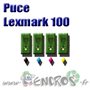 Puce Electronique pour LEXMARK 100 lot de 4 - visuel 2