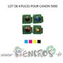 CANON Lot de 4 Puces NOIR+ COULEUR Toner LBP 5000 - visuel 2