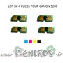 CANON Lot de 4 Puces NOIR+ COULEUR Toner LBP 5200 - visuel 2