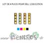 DELL Lot de 4 Puces NOIR+ COULEUR Toner 1230/1235CN - visuel 2