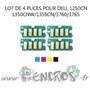 DELL Lot de 4 Puces NOIR+ COULEUR Toner 1250C et plus - visuel 2