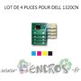 DELL Lot de 4 Puces NOIR+ COULEUR Toner 1320CN - visuel 2