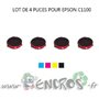 EPSON Lot de 4 Puces NOIR+ COULEUR Toner AcuLaser C1100 - visuel 2