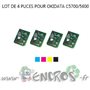 OKIDATA Lot de 4 Puces NOIR+ COULEUR Toner C5700/5600 - visuel 2
