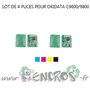 OKIDATA Lot de 4 Puces NOIR+ COULEUR Toner C9600/9800 - visuel 2