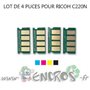 RICOH Lot de 4 Puces NOIR+ COULEUR Toner C220N - visuel 2