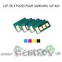 SAMSUNG Lot de 4 Puces NOIR+ COULEUR Toner CLP 415 - visuel 2