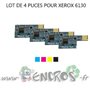 XEROX Lot de 4 Puces NOIR+ COULEUR Toner Phaser 6130 - visuel 2