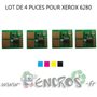 XEROX Lot de 4 Puces NOIR+ COULEUR Toner Phaser 6280 - visuel 2