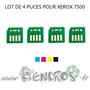 XEROX Lot de 4 Puces NOIR+ COULEUR Toner Phaser 7500 - visuel 2
