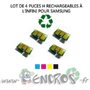 Dell/Xerox/Epson/Minolta Lot de 4 Puces NOIR+ COULEUR Toner Série H - visuel 2