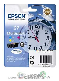 Pack de 3 cartouches Epson T2712 T2713 T2714