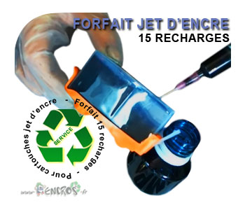 Forfait 15 Recharges pour cartouche séparée